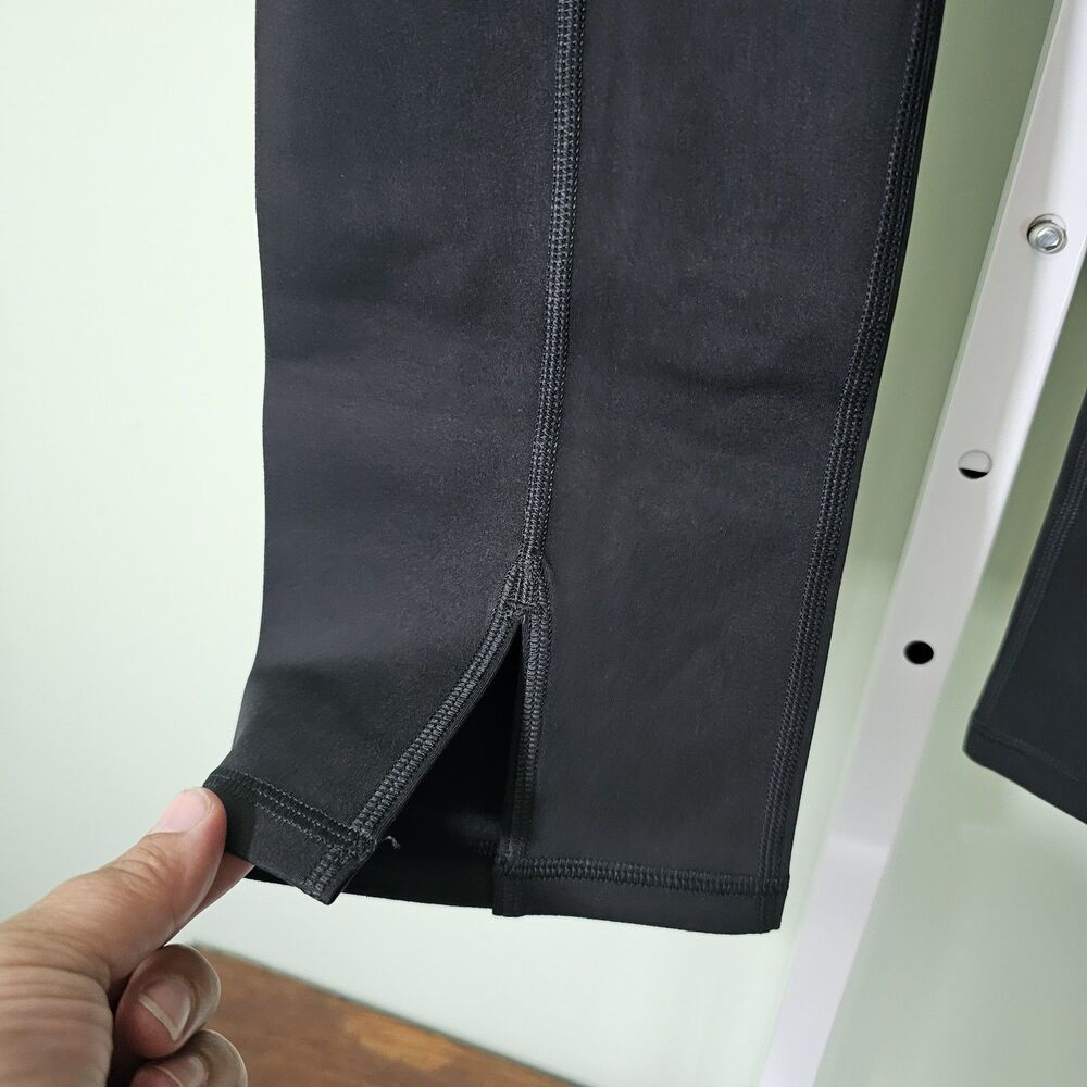 Offline By Aerie The Hugger Legging Hi-Rise Split Hem Black Size Medium - Picture 5 of 12